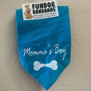 NWT Blue 'Momma's Boy' Dog Bandana